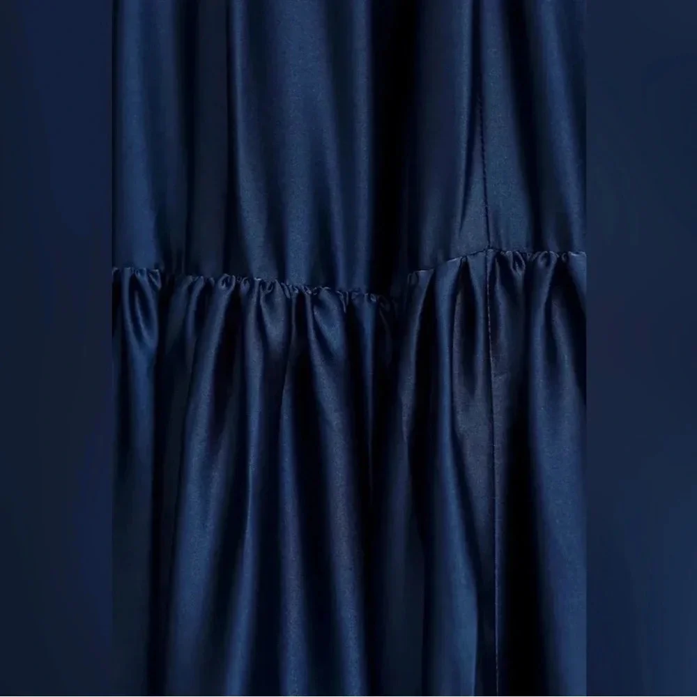 Mac Duggal Ruffle Halter Dress Saphire size 4 NWT - Picture 8 of 9
